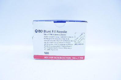 BD 305181 Blunt Fill Ndle 18G x 1 TW - Box of 100